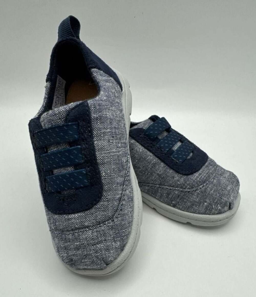 TOMS Toddler Lite low Navy slub chambray Toddler Sz. T 7 slip on shoes